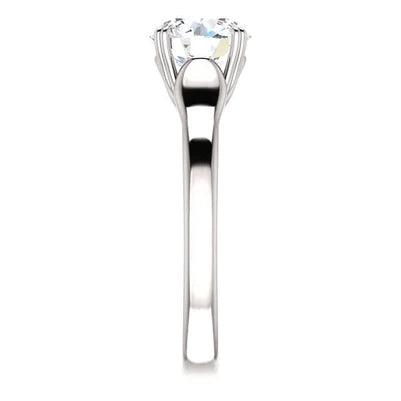 2 Carat Round Real Diamond Solitaire Ring White Gold 14K