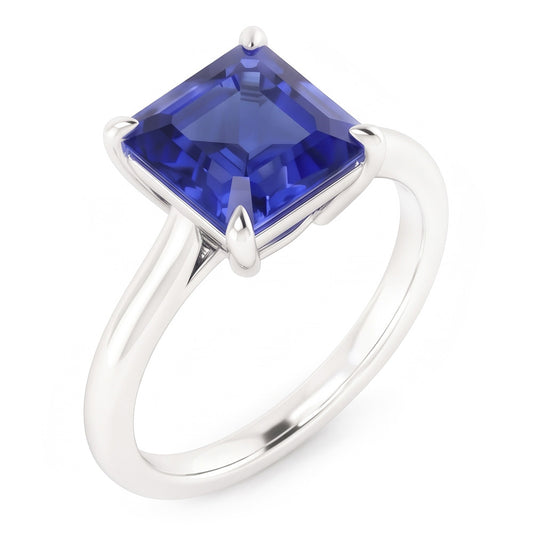 2 Carat Sapphire Womens Engagement Ring