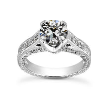 2 Carats Antique Style Engagement Ring Round Old Miner Natural Diamond