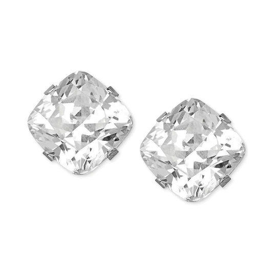 2 Carats Four Prong Set Cushion Cut Real Diamonds Studs Earring White Gold