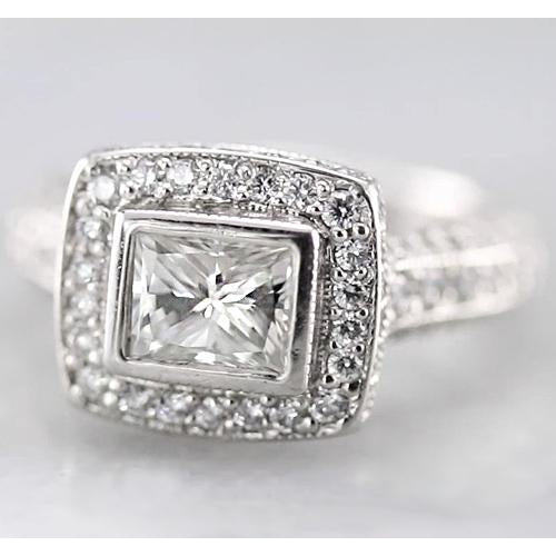 natural round diamond 2ct ring side angle