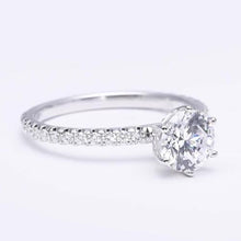2 Carats Natural Diamond Engagement Solitaire With Accents