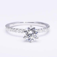 2 Carats Natural Diamond Engagement Solitaire Ring With Accents