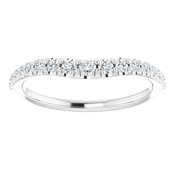 2 Carats Natural Diamond Round Engagement Band New White Gold 14K