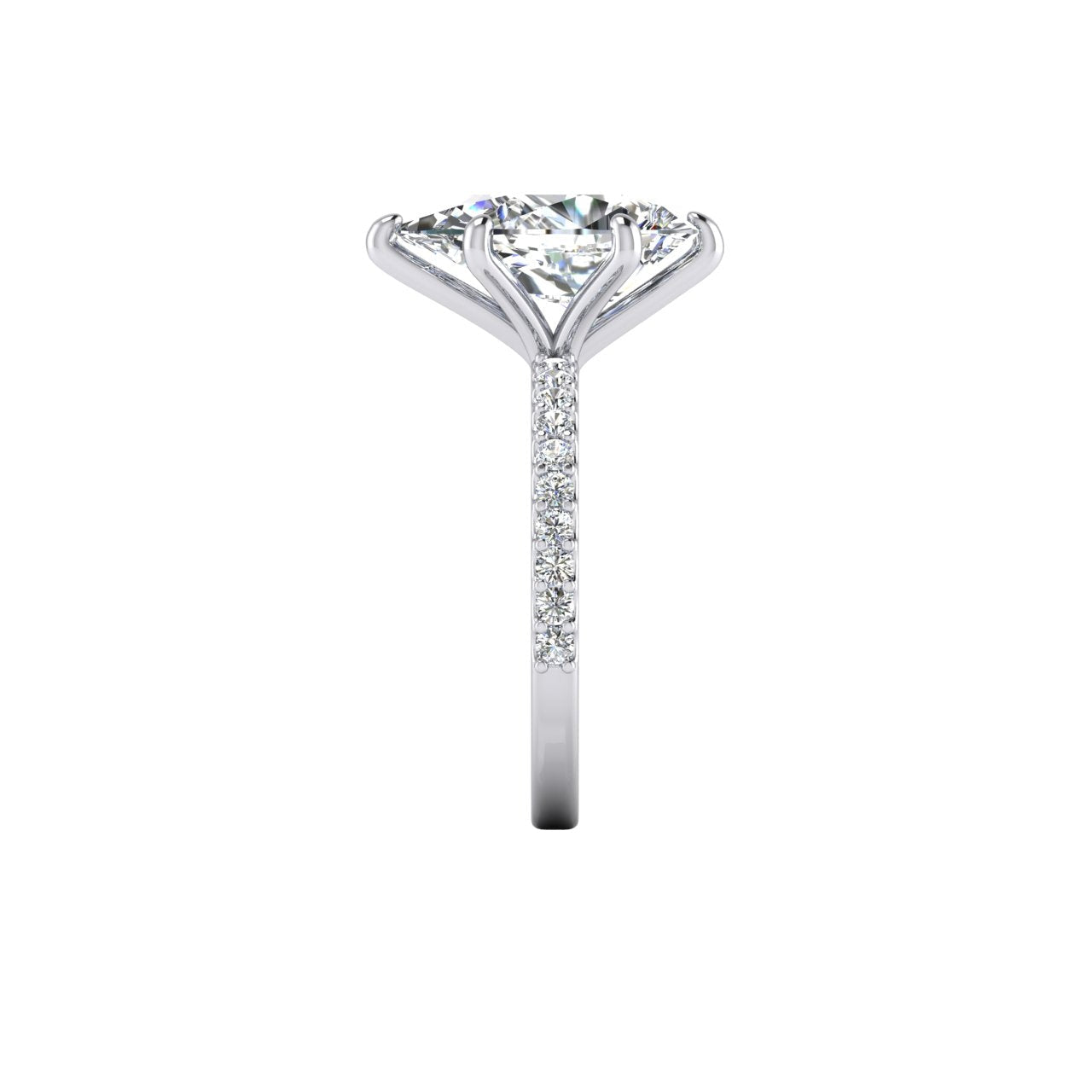 2 Carats Real Natural Earth Mined Diamond Ring Women White Gold 14K Solitaire With Accent