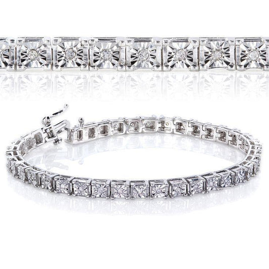 2 Carats Real Round Diamonds Ladies Tennis Bracelet