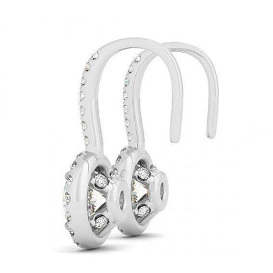 2 Carats Round Brilliant Real Diamonds Halo