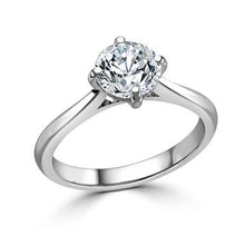 2 Carats Round Cut Gorgeous Natural Earth Mined Diamond Engagement Solitaire Ring