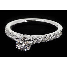 2 Carats Round Genuine Diamond Engagement Ring