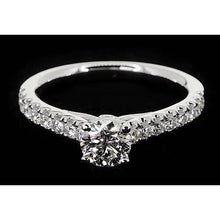 2 Carats Round Genuine Diamond Engagement Ring With Accents