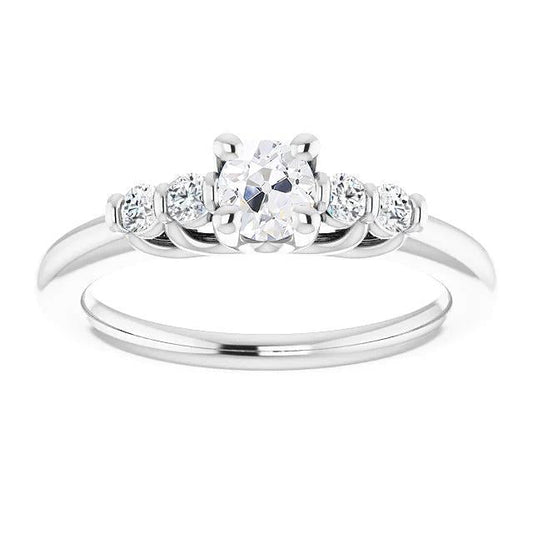 natural round diamond 2ct ring front view