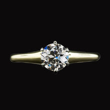 2 Carats Solitaire Ring Old Miner Natural Diamond Tapered Shank White Gold
