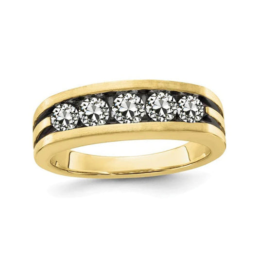 natural round diamond 2ct ring front view