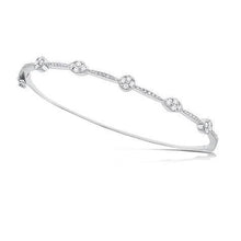 2 Ct Round Cut Genuine Diamond Bangle 14K White Gold