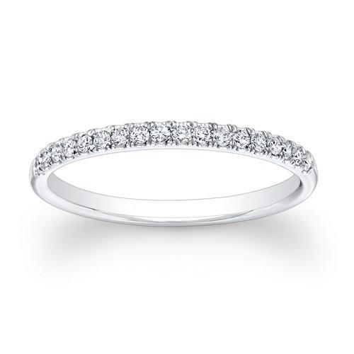 2 Ct Round Diamond Natural Wedding Band 14K White Gold Ladies Jewelry
