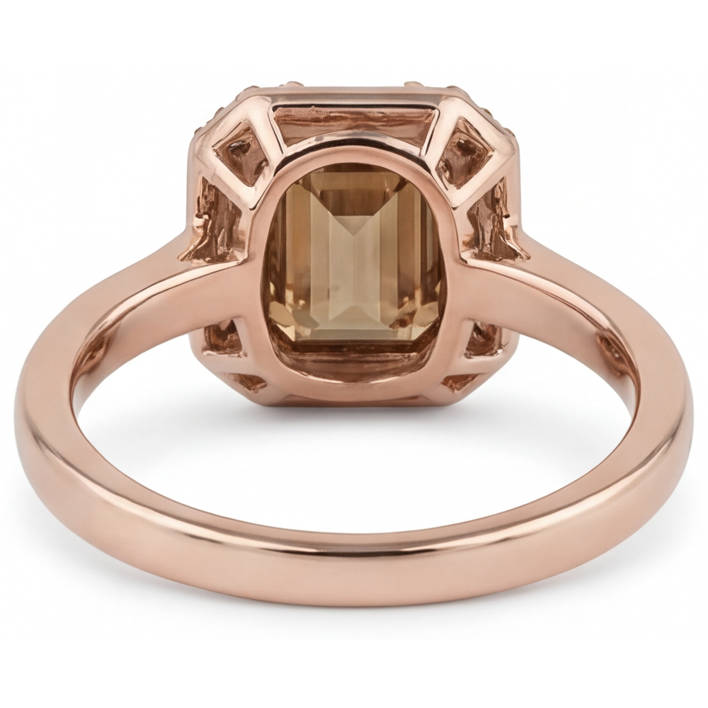 Luxury Fine Diamond Halo Setting Ring 2.25 ct – top view