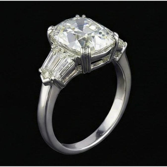 2.41 Carat Real Natural Earth Mined DIAMOND ( NOT LAB GROWN ) 3-Stone Ring White Gold Jewellery