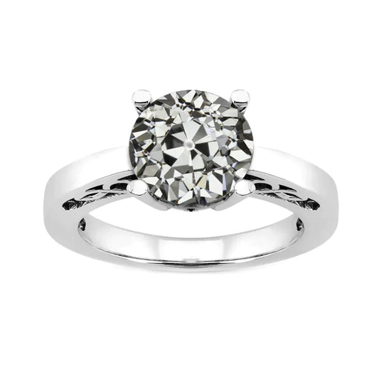Authentic Brilliant Diamond Solitaire Engagement Ring – main view