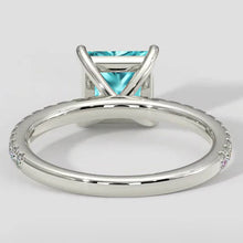 2.75 Carats Paraiba Ring Cushion Cut