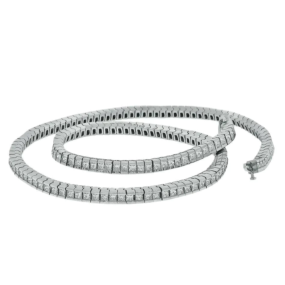 20 Pointer Genuine Princess Diamond Tennis Chain