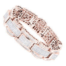 20 Carats Pave Set Princess Cut Diamond Men Bracelet