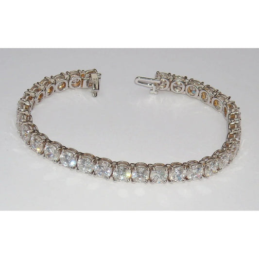 20.15 Ct Large Real Diamond Tennis Bracelet Vs Jewelry 31 Stones