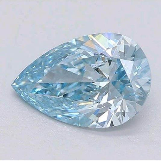 Pear Cut Cornflower Blue Sapphire ring in Gold – main view