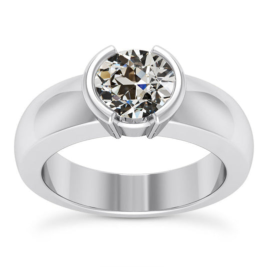 Luxury Fine Diamond Solitaire Ring 2 ct – main view