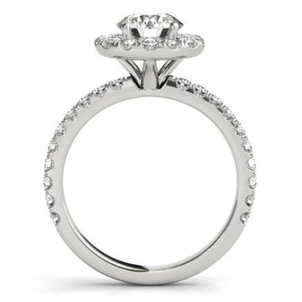 natural round diamond 2.00ct ring side angle