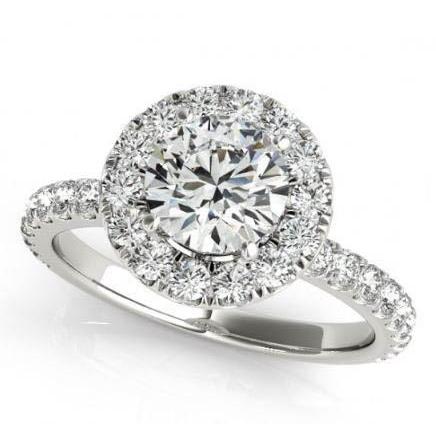natural round diamond 2.00ct ring front view