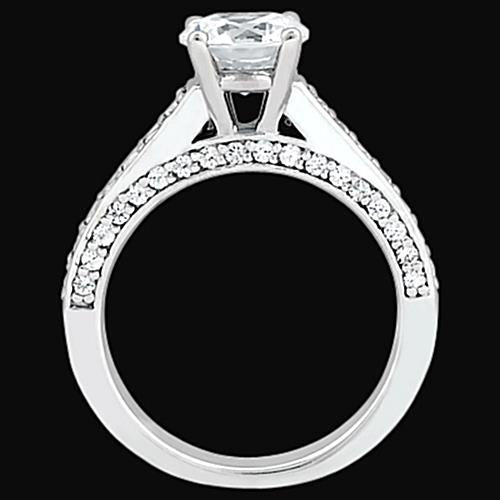 2.01 Carat Diamonds Ring With Accents Jewelry Natural White Gold