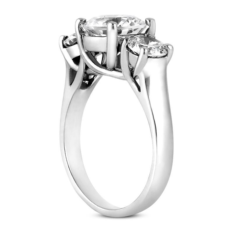 2.01 Carat Real Lucida Diamond Rings White Gold 3 Stone4