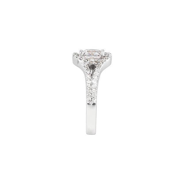 2.01 Carat Round Brilliant Halo Natural Diamond Ring White Gold 14K