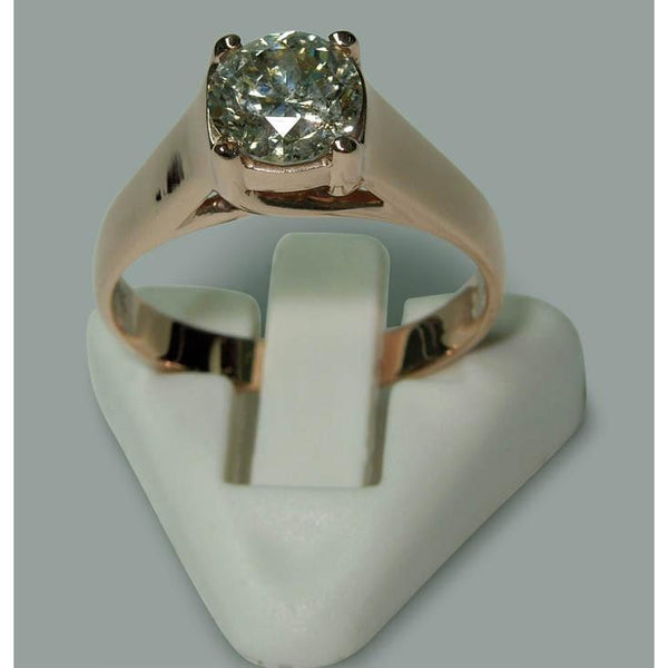 2.01 Carat Round Natural Diamond Solitaire Ring Jewelry New Rose Gold 14K