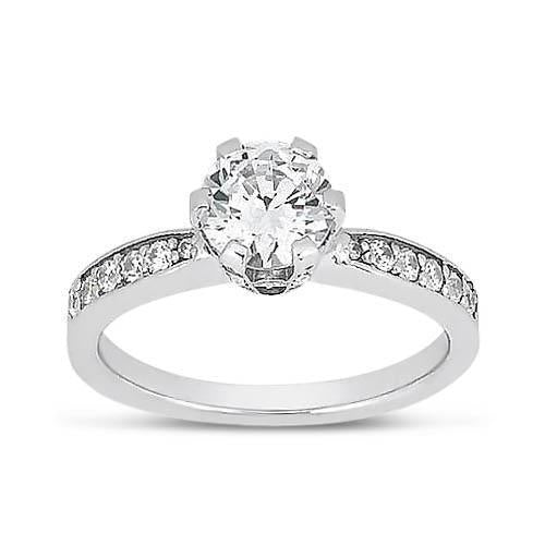 2.02 Ct Round Real Natural Earth Mined Diamond Engagement Ring Women Jewellery New