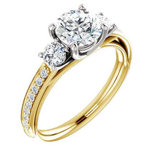 2.05 Carat Round Brilliant Real Diamonds Three Stone