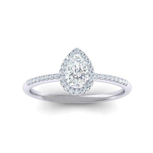 natural round diamond 2.05ct ring front view