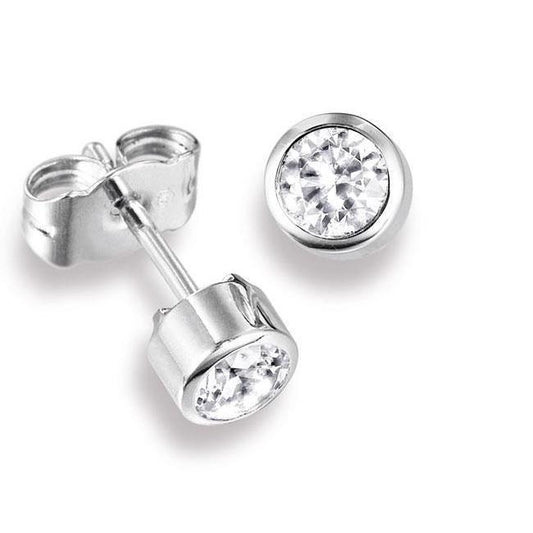 2.10 Carats Natural Diamond Studs Earring White Gold