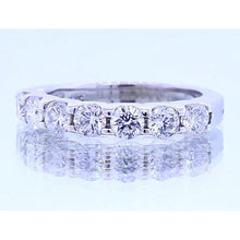 2.10 Carats Round Real Diamond Anniversary Band White Gold 14K
