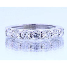 2.10 Carats Round Real Diamond Anniversary Band White Gold 14K