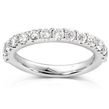 2.10 Ct Round Diamond Half  Genuine Eternity Wedding Band 14K White Gold
