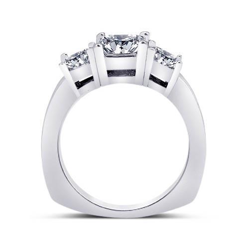 2.11 Carat Princess Natural Diamond Wedding Engagement Ring