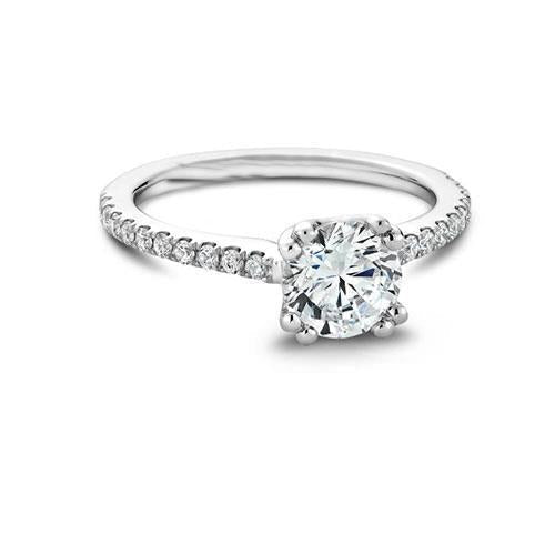 natural round diamond 2.15ct ring front view