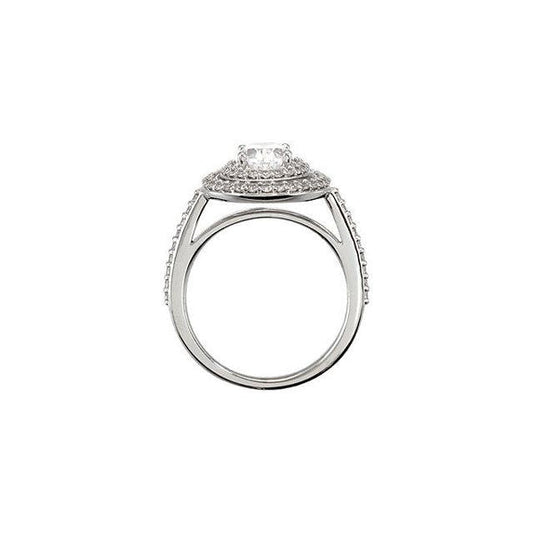 natural round diamond 2.20ct ring side angle
