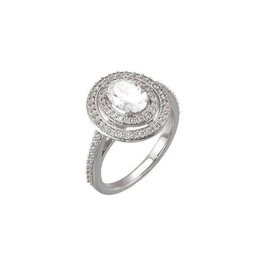 natural round diamond 2.20ct ring front view