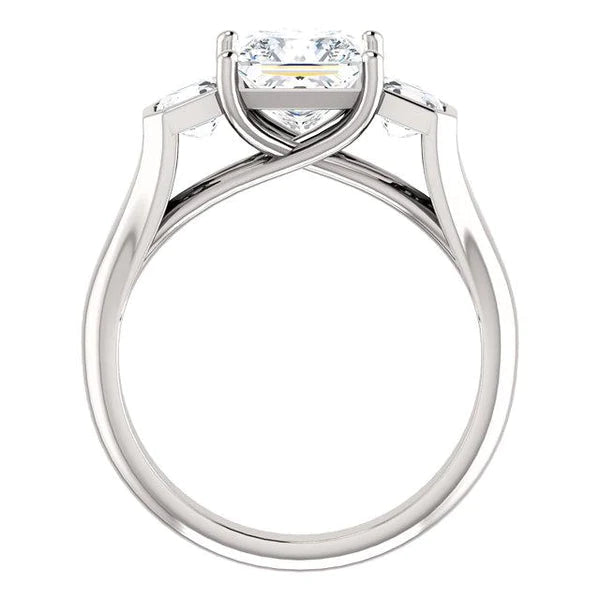 2.20 Carat Three Stone Real Diamond Engagement Ring