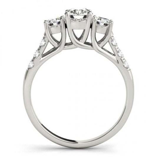 2.25 Carat Natural Diamonds Three Stone Style