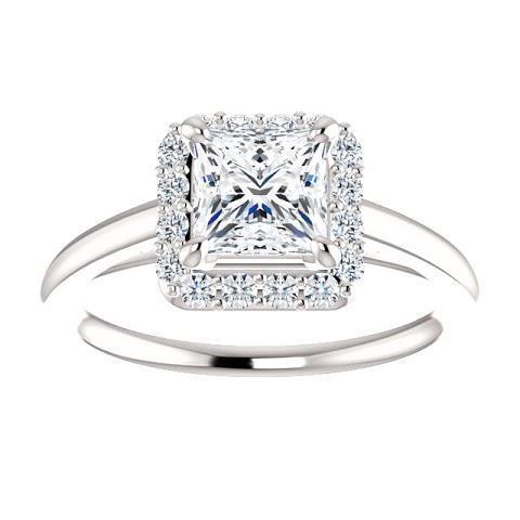 natural round diamond 2.25ct ring front view