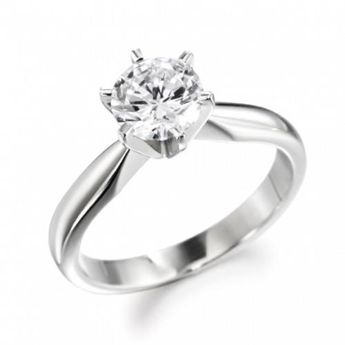 natural round diamond 2.25ct ring front view