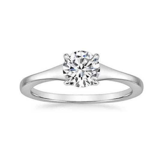 natural round diamond 2.25ct ring front view